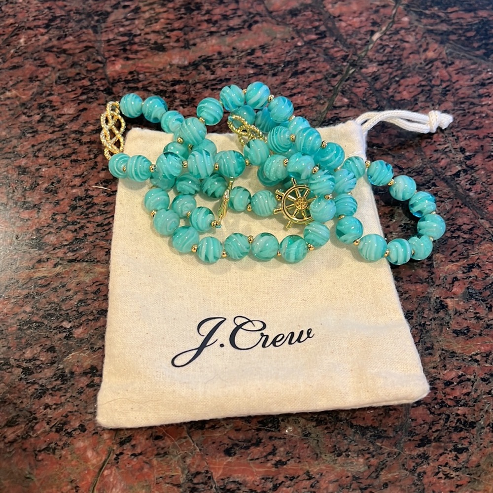New without tags nautical J. Crew long necklace with original bag